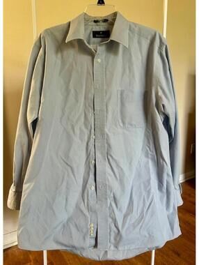 Barrington Men's Dress Shirt, Light Blue, Size 16 32/33